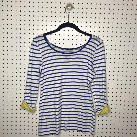 Anthropologie 3/4 Sleeve Striped Tee - Picture 2 of 2